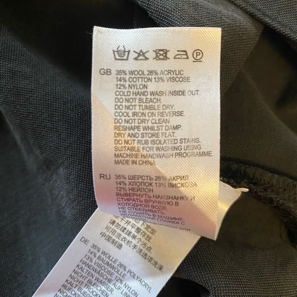 Reiss Wool & Cotton Blend Layered High Low Top Size M - Picture 11 of 11